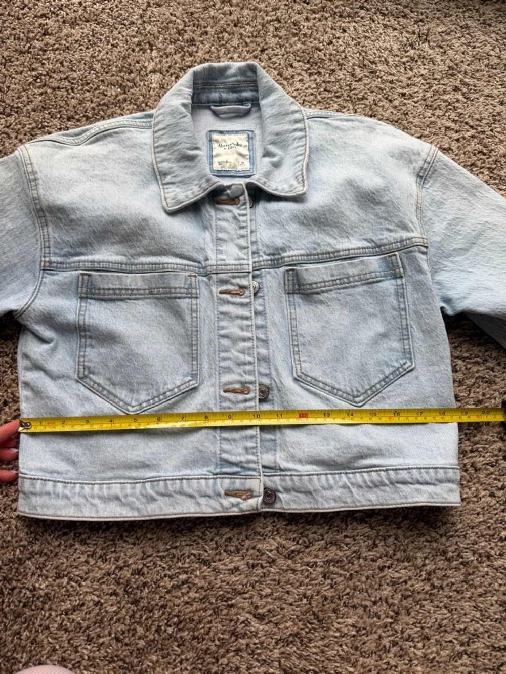 Abercrombie & Fitch Cropped Jean Jacket - Picture 7 of 8